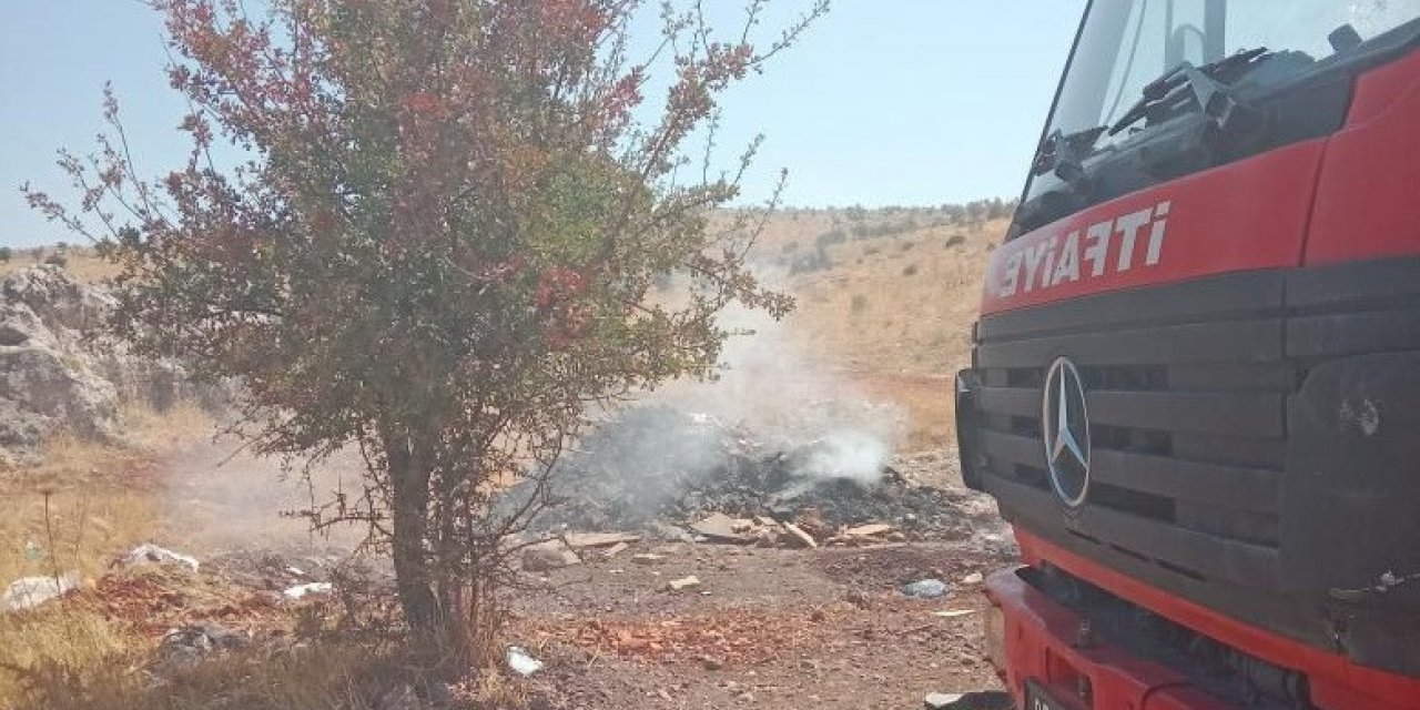 Yangın ormanlık alana sıçramadan söndürüldü