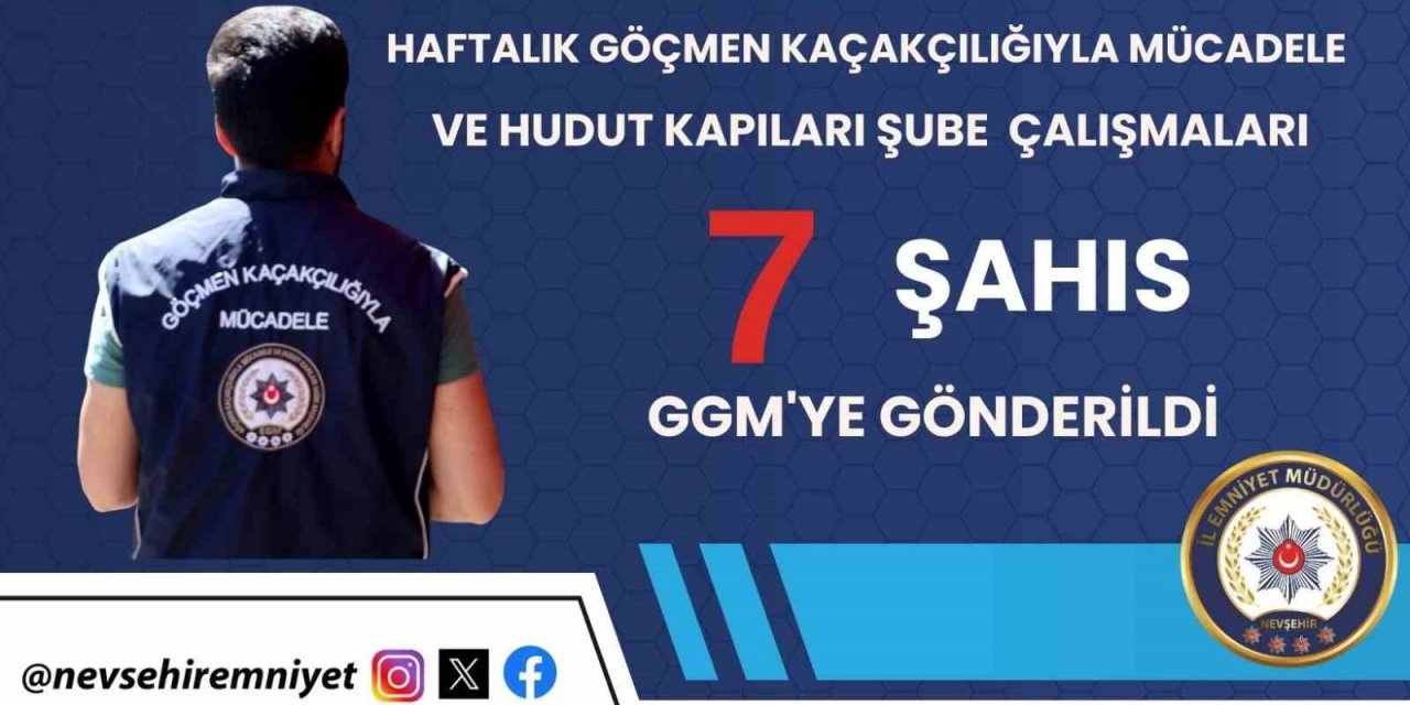 Nevşehir’de 7 yabancı uyruklu şahıs sınır dışı edildi