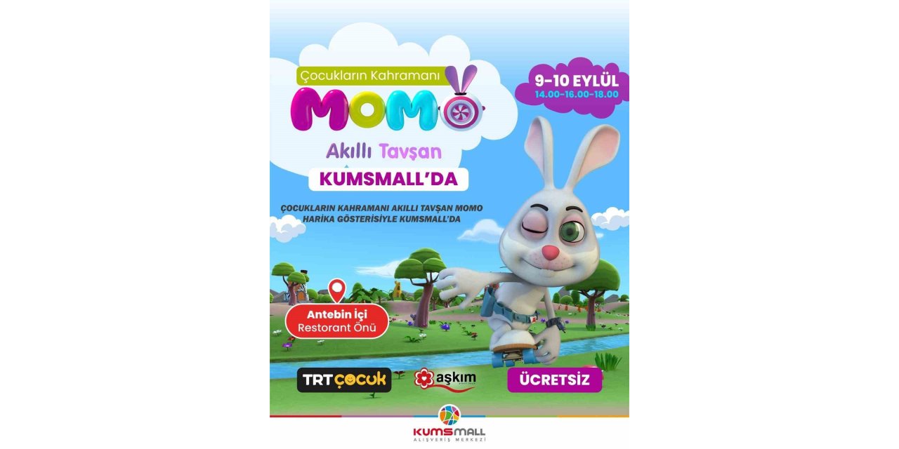 Akıllı tavşan Momo, KumsMall AVM’ye geliyor