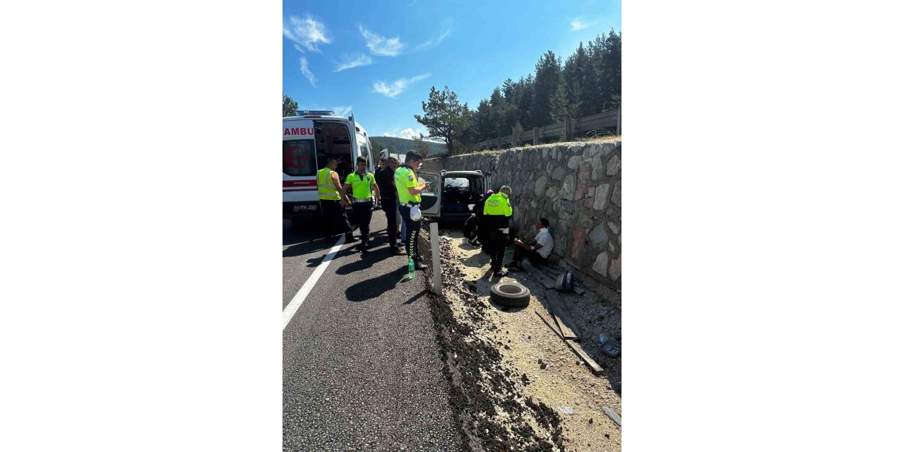 Kontrolden çıkan araç beton duvara çarptı: 1 yaralı