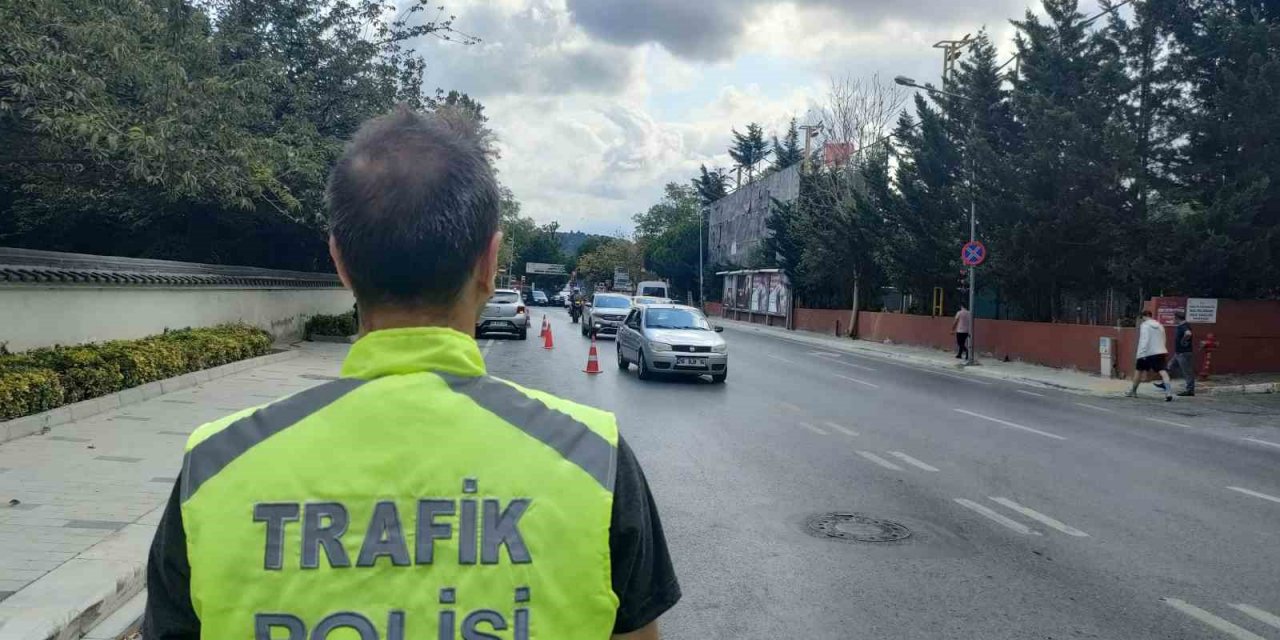 Sarıyer’de dron destekli trafik denetimi