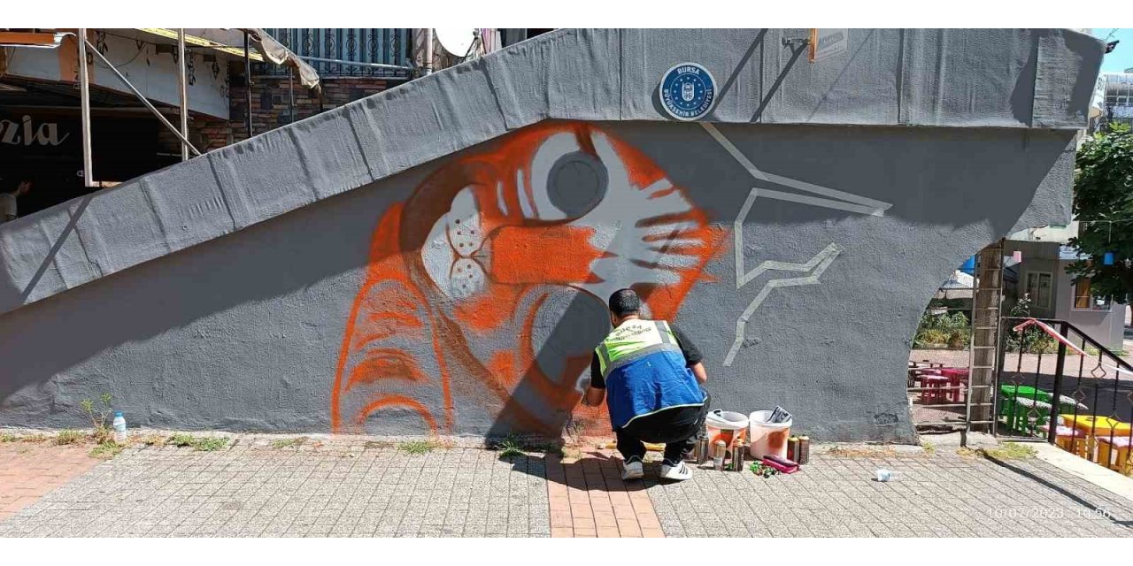 Bursa Büyükşehir, sokak sanatında boyut değiştirdi