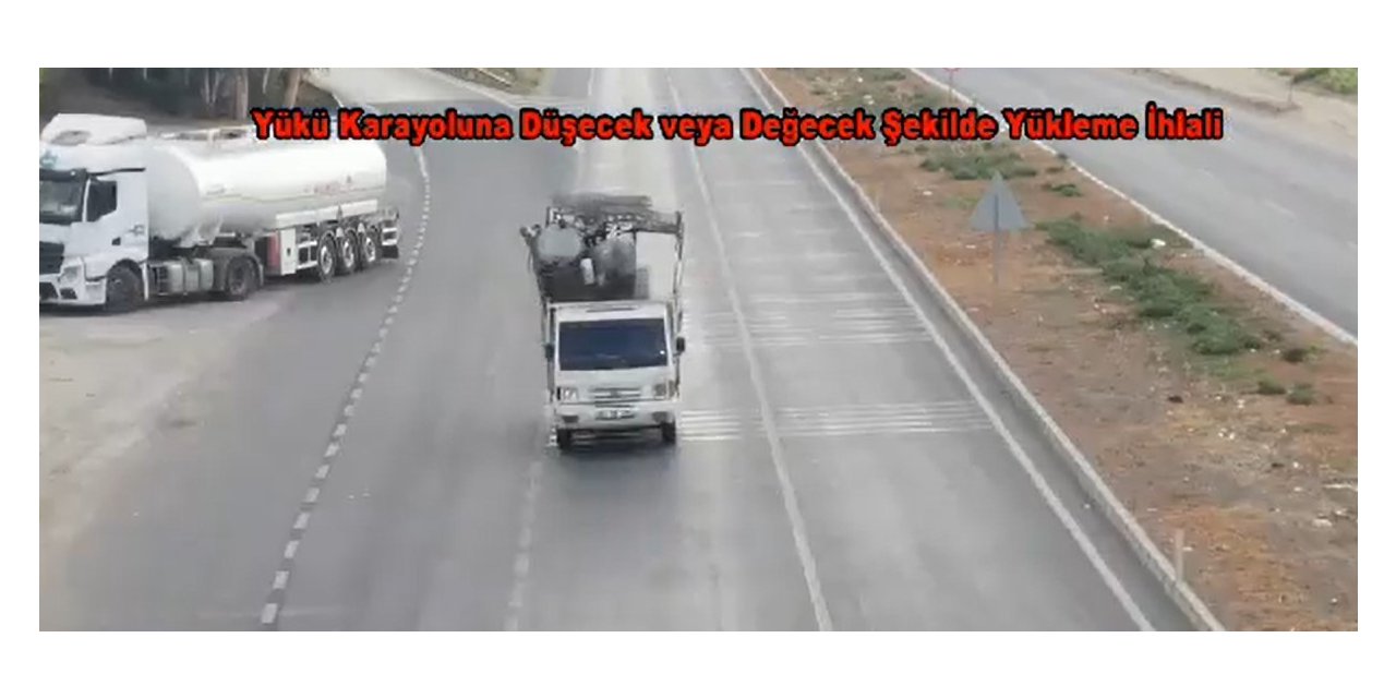 Trafik polisinden dron ile denetim