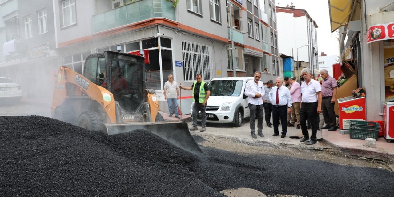 İlkadım’da selin deforme ettiği yollar onarılıyor