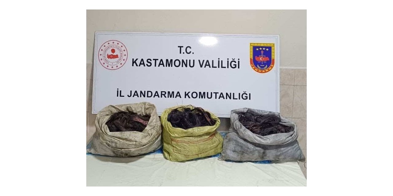 Kablo çalan iki hırsız, jandarma ekiplerince yakalandı