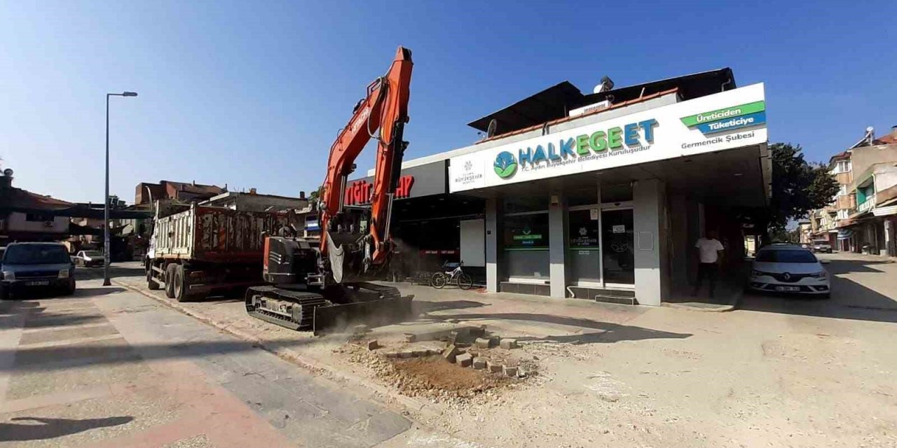 Germencik’te Lozan Caddesi yenileniyor