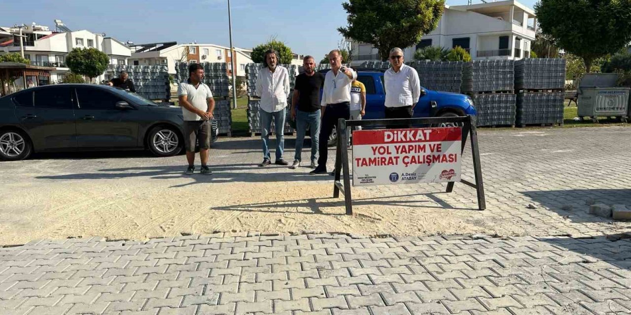 Başkan Atabay yol yapım çalışmalarını denetledi