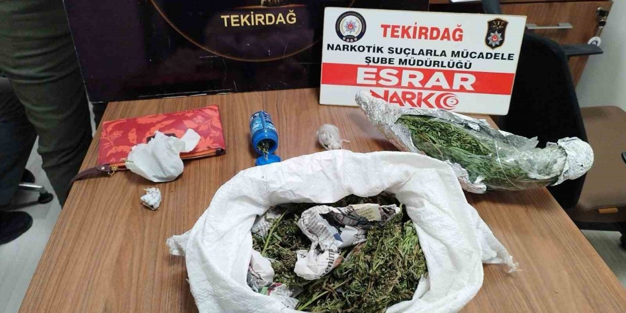 Tekirdağ’da 1 kilogram esrar ele geçirildi