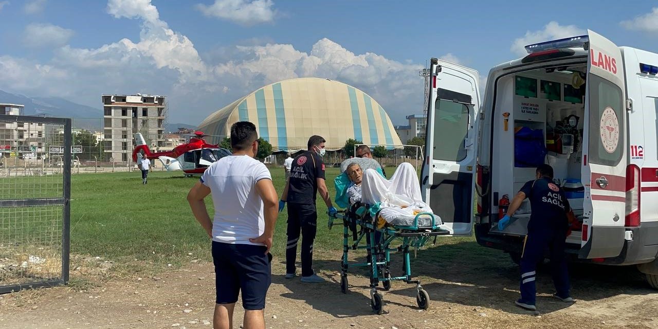 İmdadına hava ambulansı yetişti