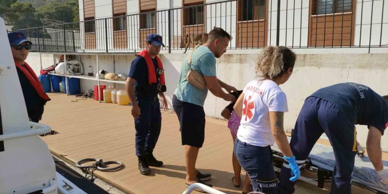 Teknede yaralanan vatandaşın tıbbi tahliyesi gerçekleştirildi