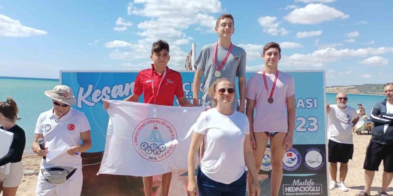 Eymen Taha, Saros Körfezi’nde iki dalda ikinci oldu