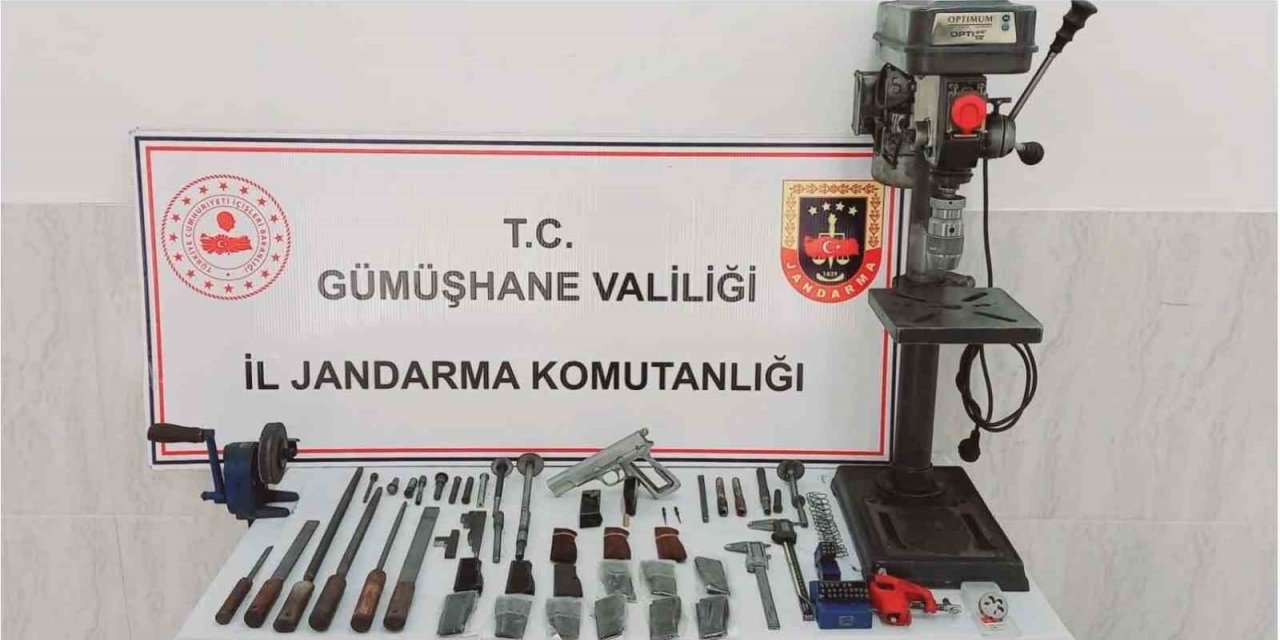 Gümüşhane’de kaçak silah atölyesine baskın: 4 gözaltı