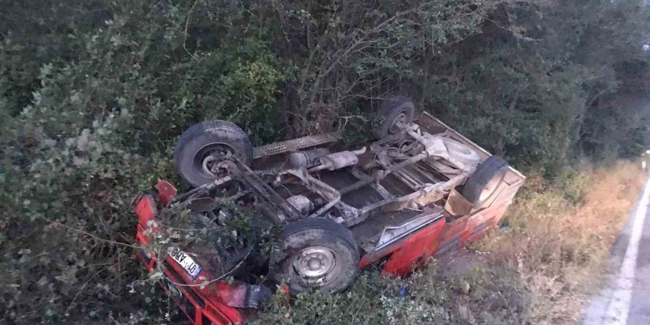 Kastamonu’da yola çıkan ceylana kamyonet çartı: 2 yaralı