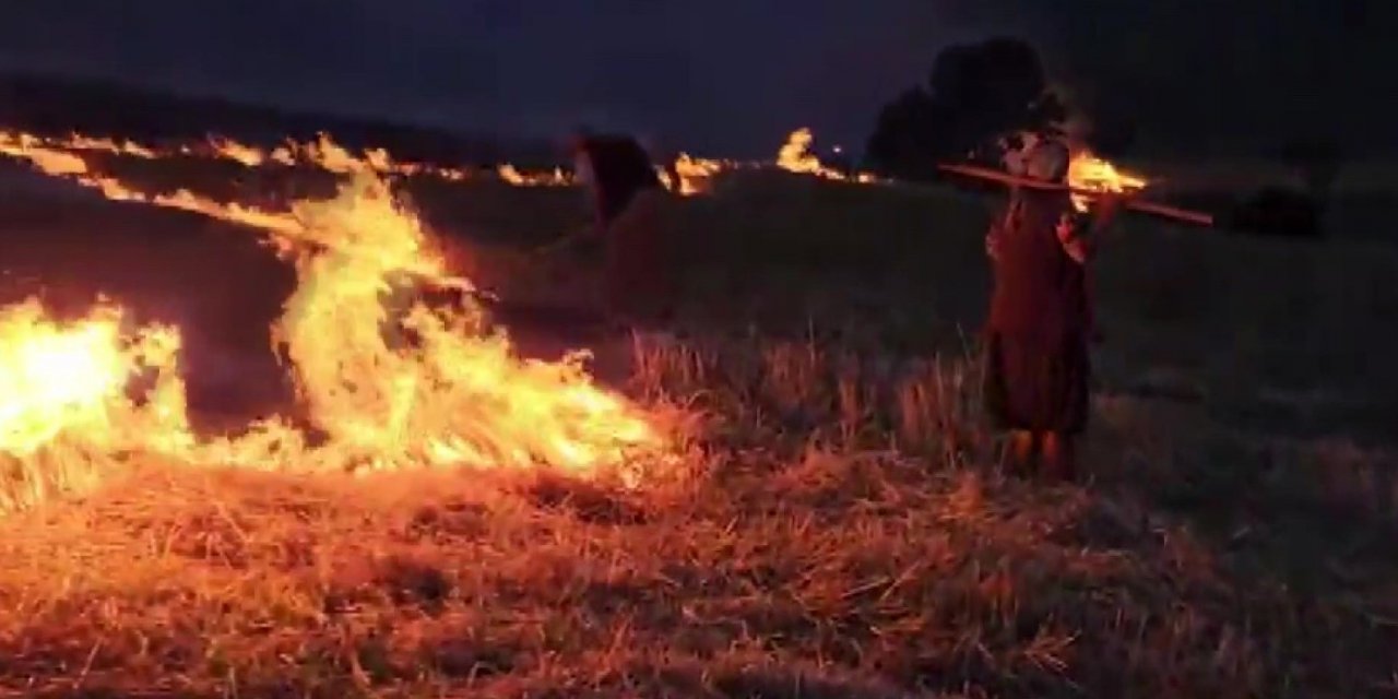 Anız yangını 200 dönüm alanda etkili oldu