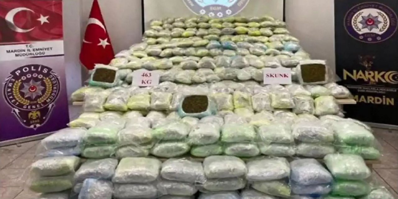 Mardin’de 463 kilogram uyuşturucu ele geçirildi