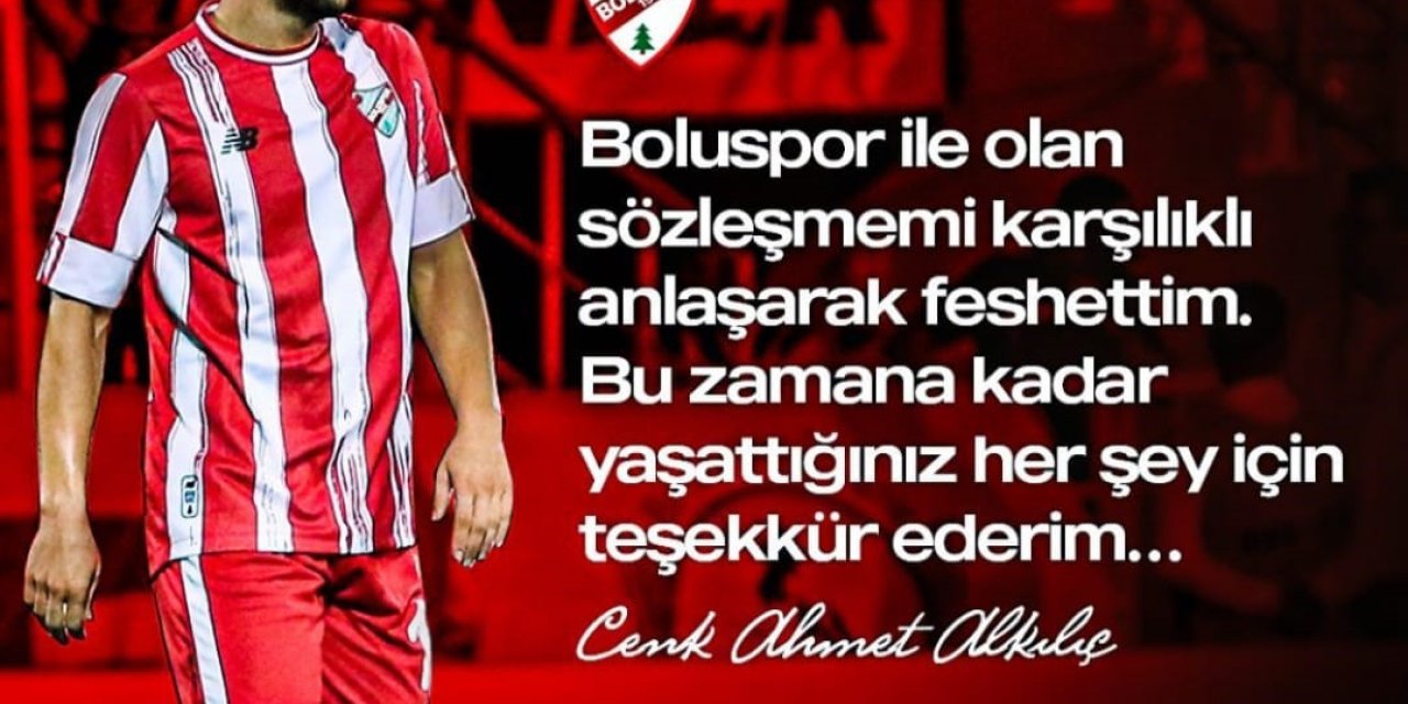 Boluspor, sezon başında transfer ettiği Cenk Ahmet Alkılıç ile yollarını ayırdı