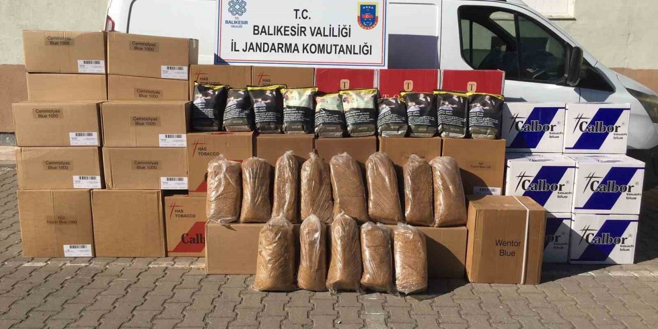 Balıkesir’de jandarmadan kaçak tütün operasyonu
