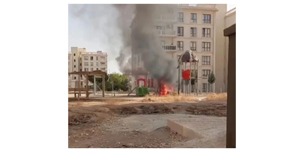 Mardin’de parkta çıkan yangın korkuttu