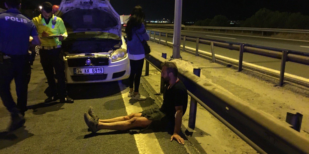 TEM’de 5 otomobil zincirleme kazaya karıştı : 1’i bebek 5 yaralı