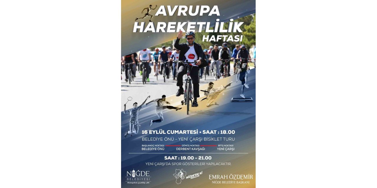 Niğde Belediyesi’nden "Hareketlilik Haftasına" özel bisiklet turu