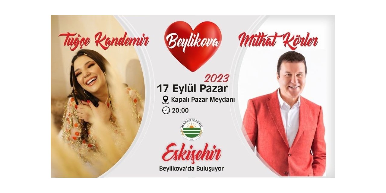Beylikova’da Tuğçe Kandemir ve Mithat Körler konserleri için davet