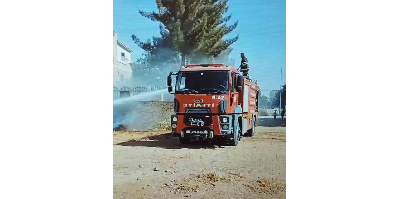 Mardin’de evin bahçesinde çıkan yangın korkuttu