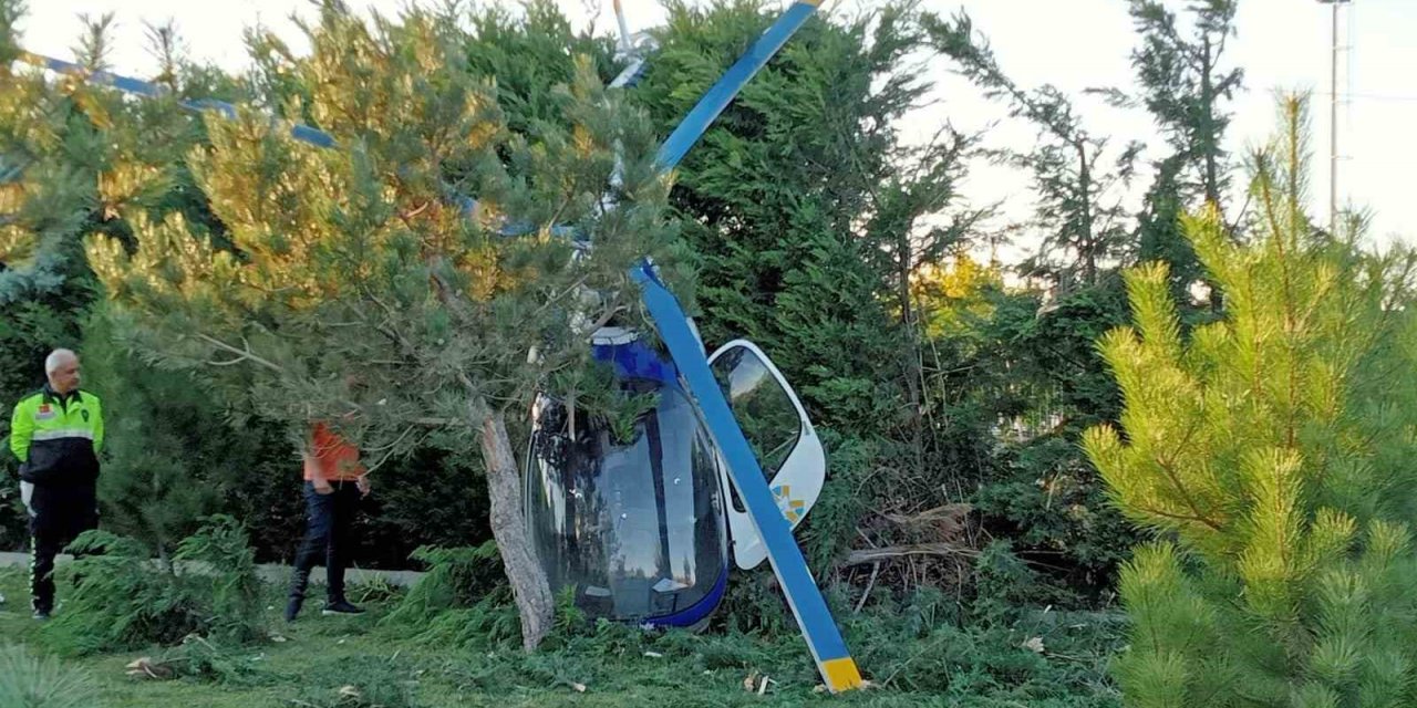 Afyonkarahisar’da helikopterin düşmesi anı kamerada