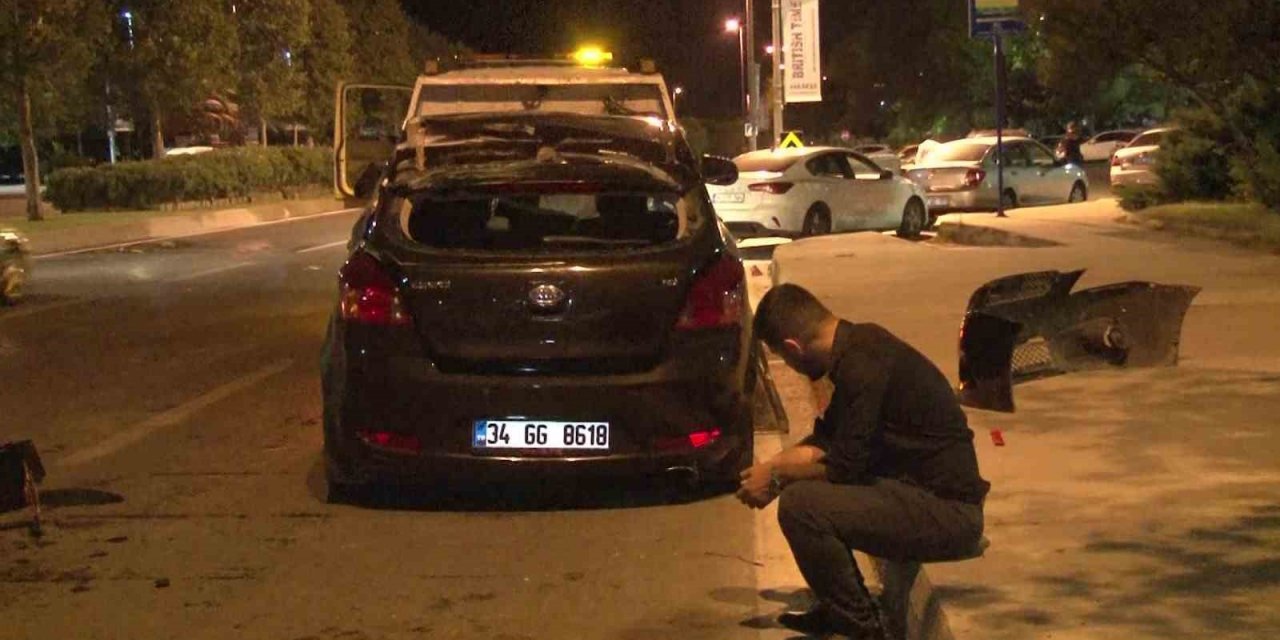 Kartal’da hız yapan araç ağaca çarptı: 3 hafif yaralı