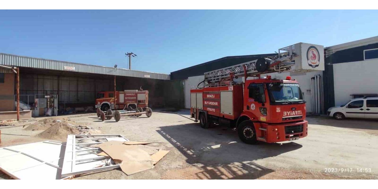 Fabrikada çıkan yangın büyümeden söndürüldü
