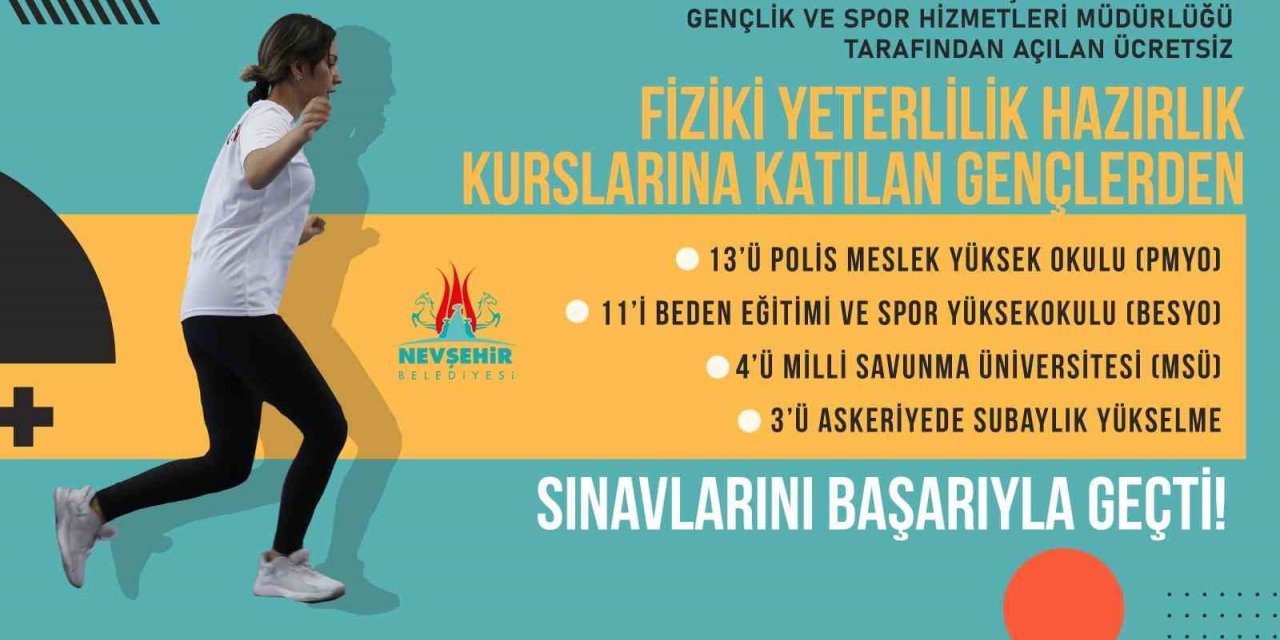 Nevşehir Belediyesinin kursuna katılan 31 genç sınavları başarıyla geçti