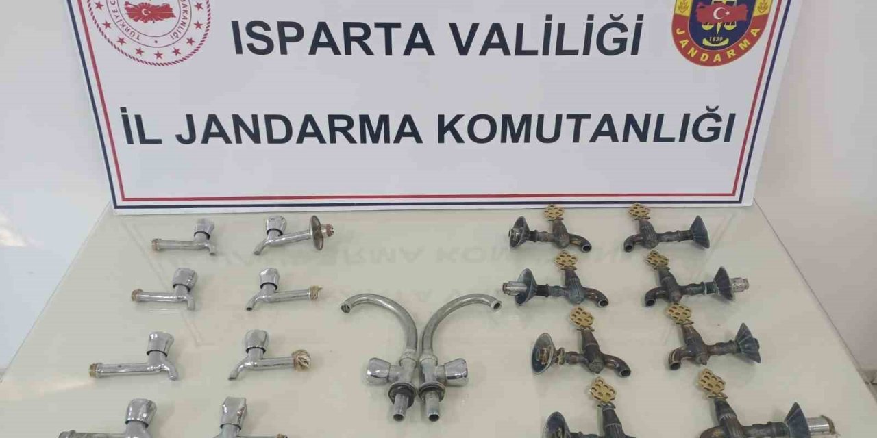 Isparta’da musluk hırsızı tutuklandı
