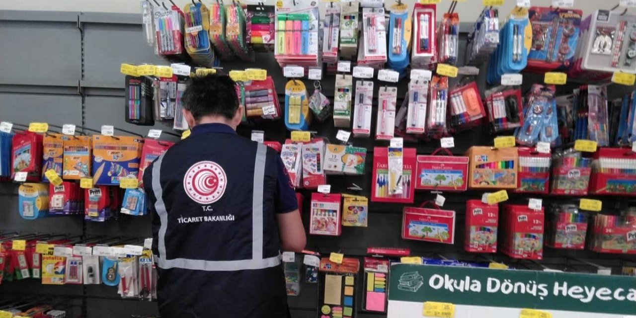 Kırtasiyelerde etiket denetimi yapıldı