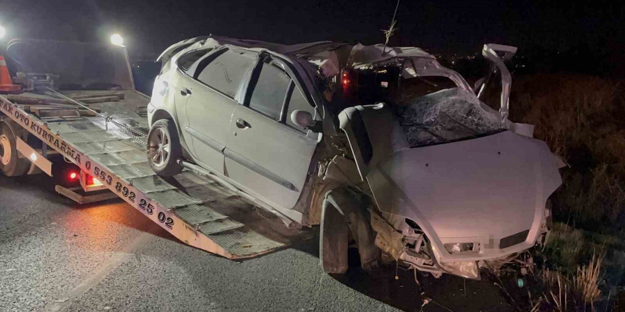 Şarampole yuvarlanan otomobil hurdaya döndü, sürücü hayatını kaybetti