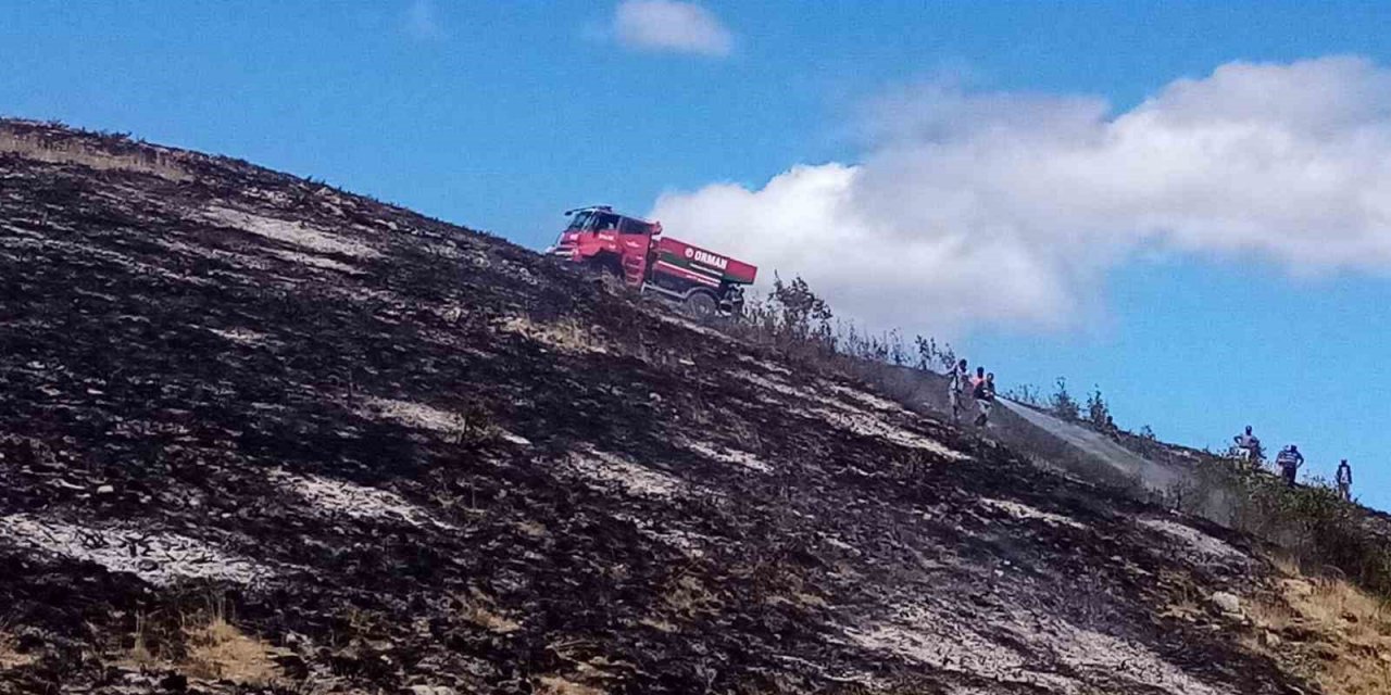 Gümüşhane’de örtü yangını