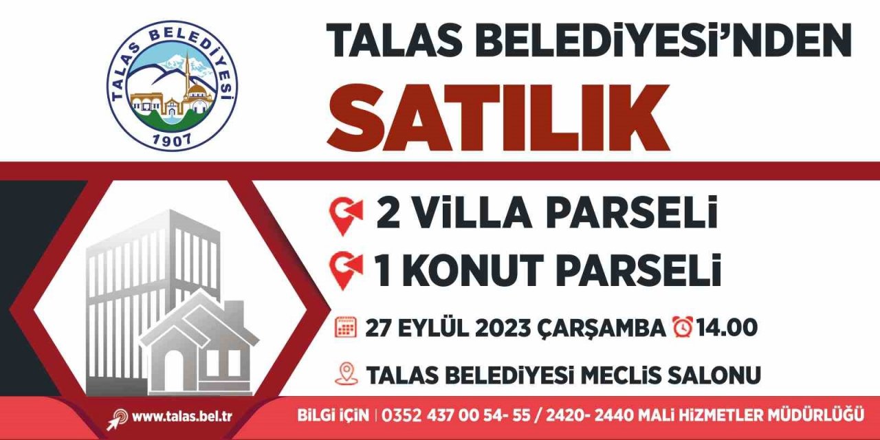 Talas’ta yeni yatırım fırsatında geri sayım