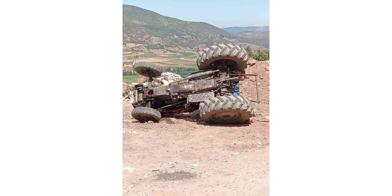 Virajı alamayan traktör devrildi: 1 ölü, 2 yaralı