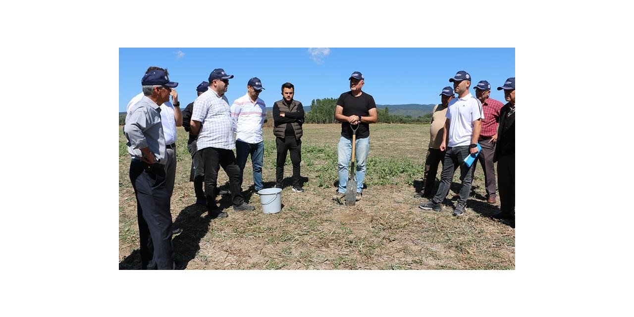 Agro-ekolojik üretim modeli için 17 ayrı noktadan toprak numuneleri alındı