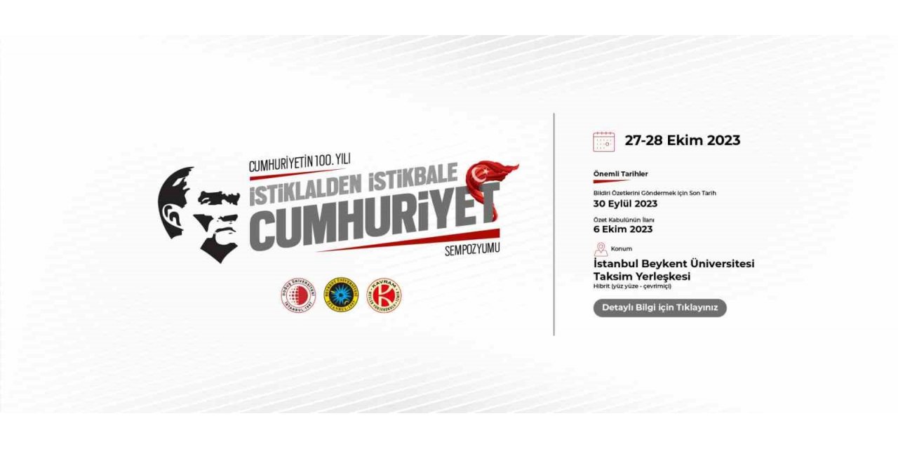 Cumhuriyetin 100. Yılında “İstiklâlden İstikbâle Cumhuriyet Sempozyumu”