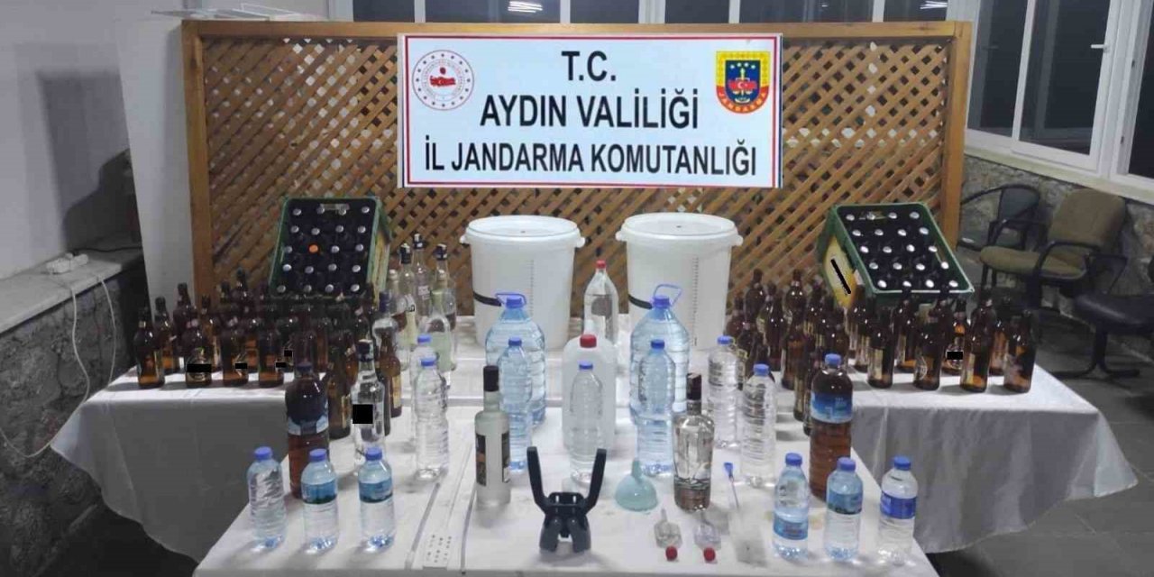 Çine’de sahte alkol baskını: 2 gözaltı