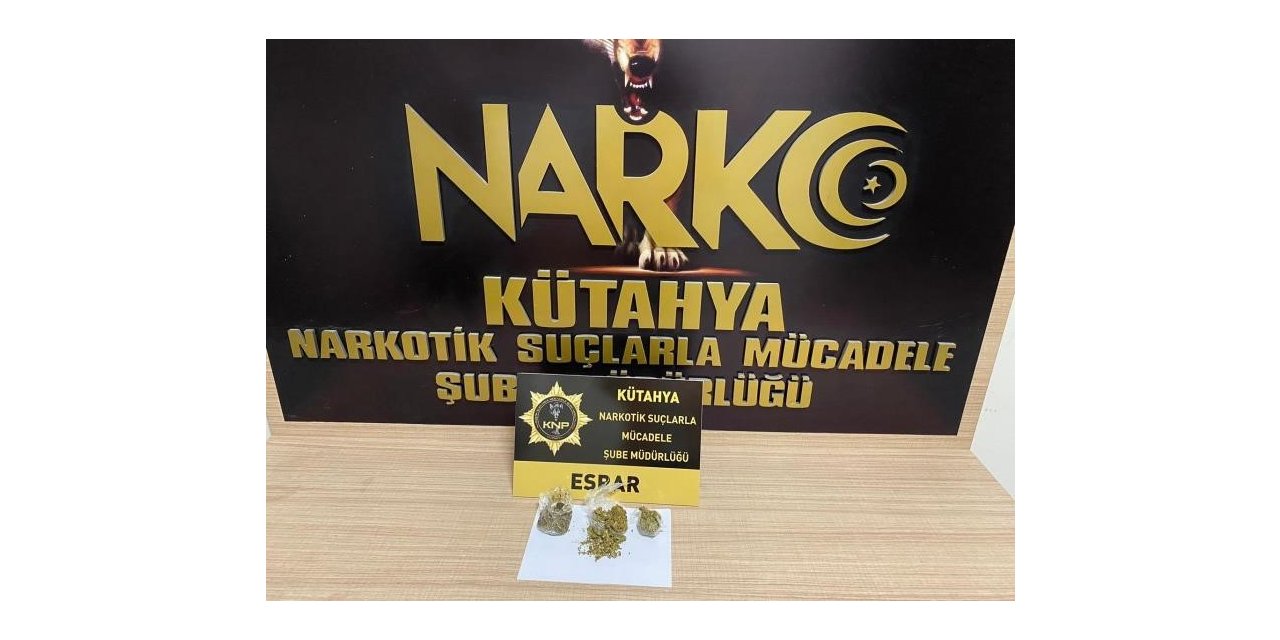 Kütahya’da durdurulan araçta uyuşturucu ele geçirildi