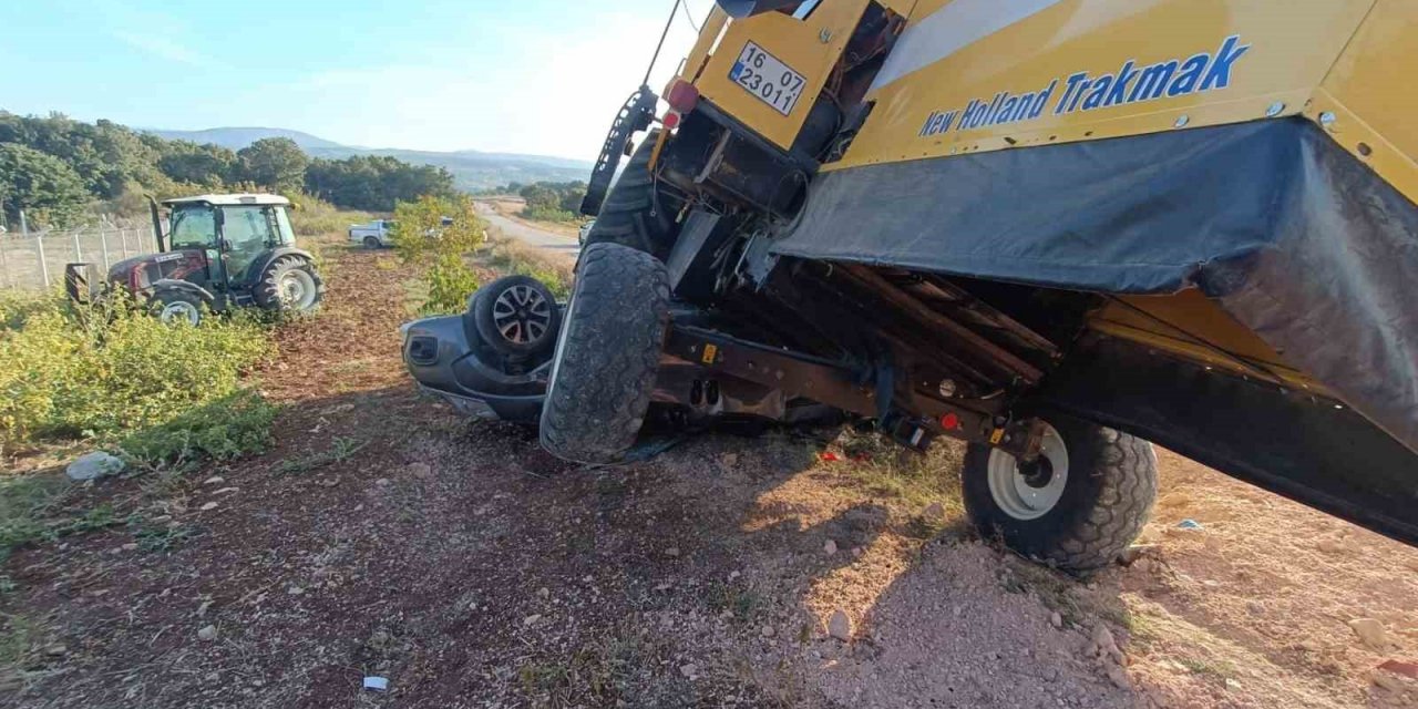Bilecik’te freni patlayan iş makinesi az kalsın faciaya yol açıyordu
