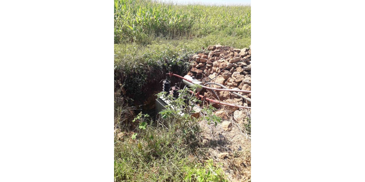 Şanlıurfa’da toprağa gömülü kaçak trafo bulundu