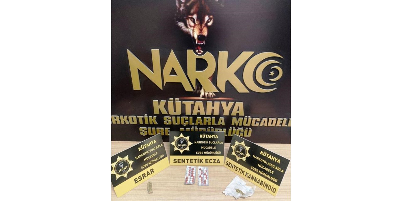 Kütahya’da şüpheli şahsın üzerinde uyuşturucu ele geçirildi