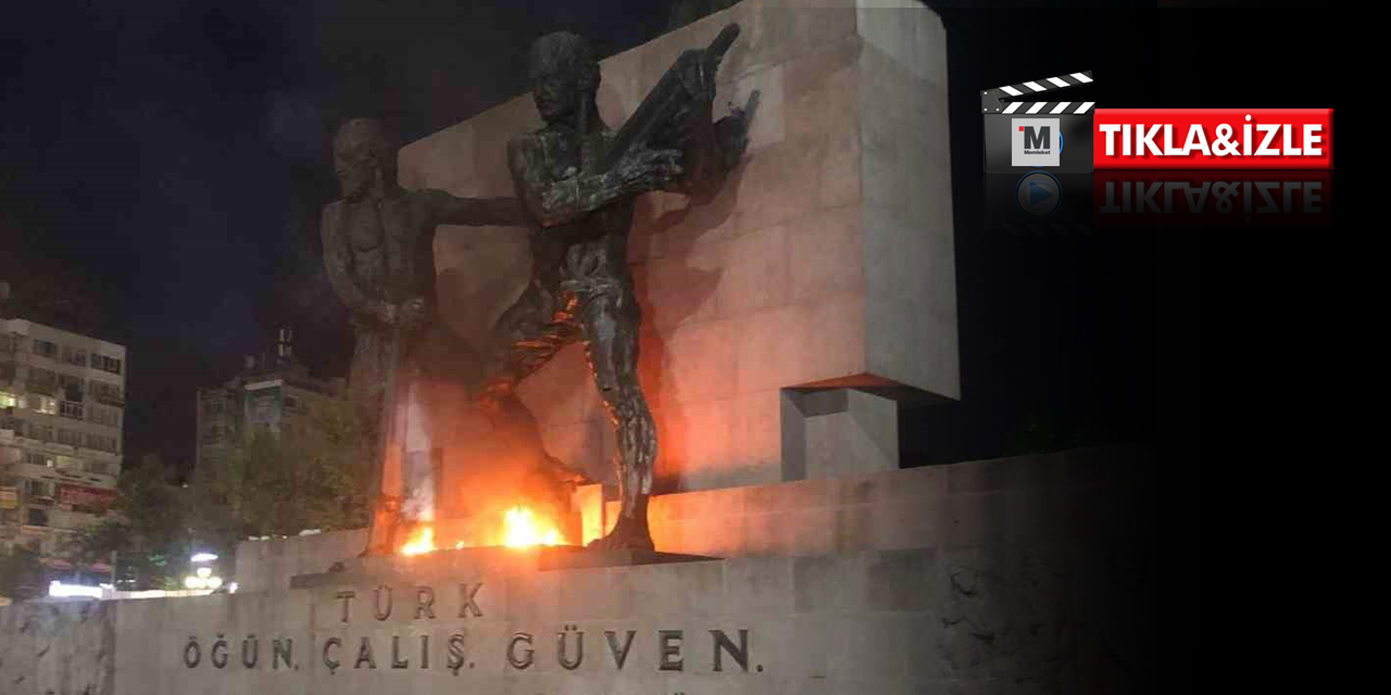 Ankara’da Güvenpark’ta anıtı ateşe veren şahıs yakalandı!