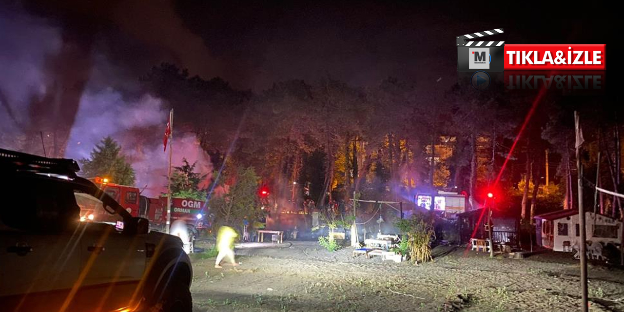 Ünye'de korkutan yangın! 8 bungalov ev küle döndü