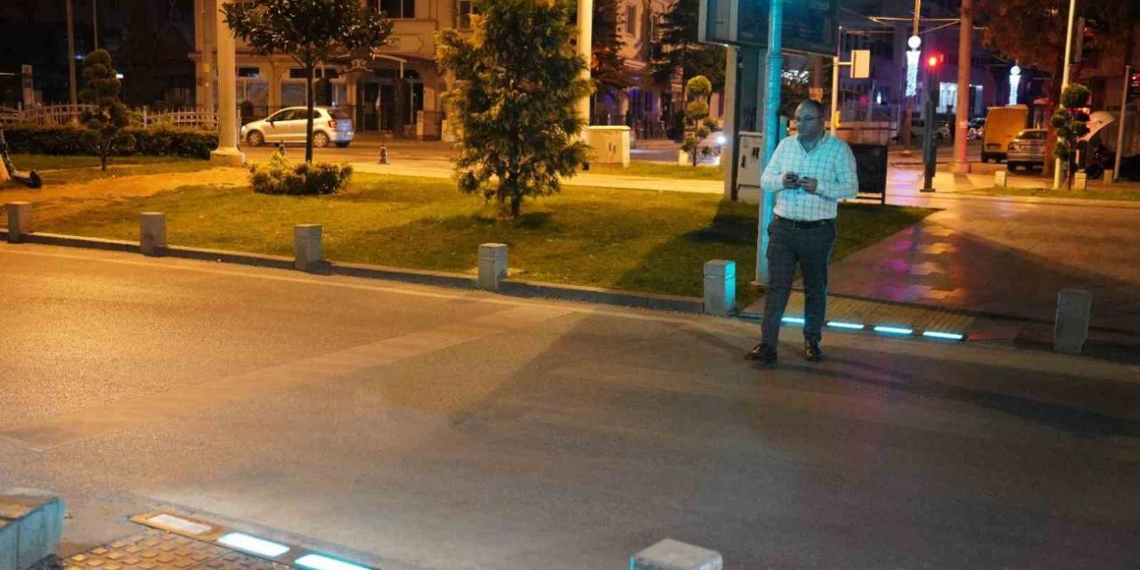 Yaya güvenliğini sağlayan LED’li sistem devrede