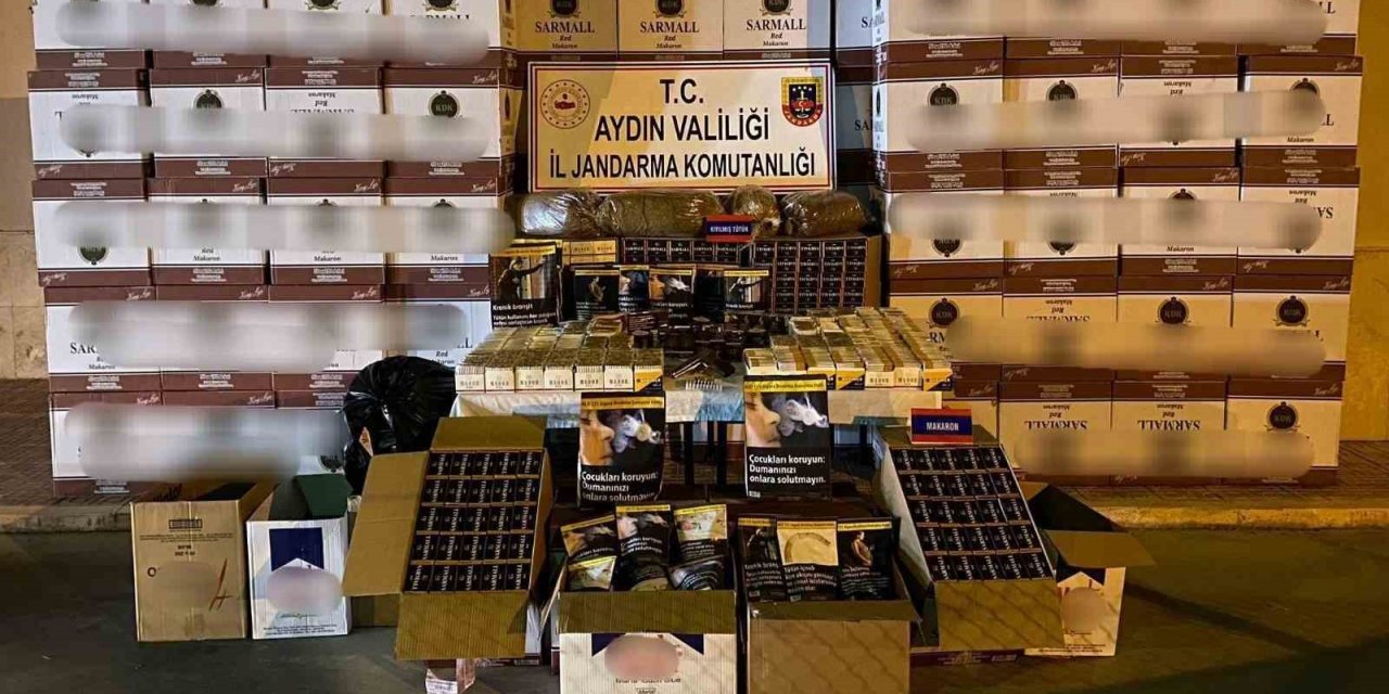 Nazilli’de 1 milyon 750 bin adet dolu makaron ele geçirildi