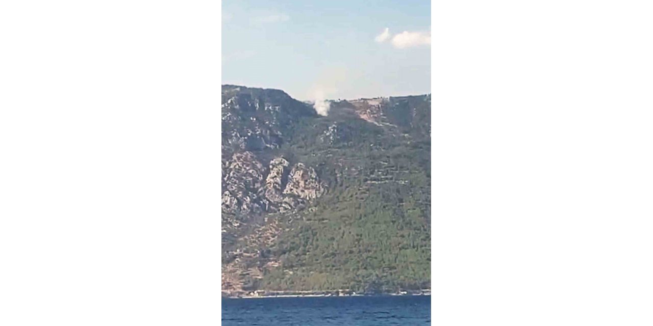 Gökova Körfezinde orman yangını