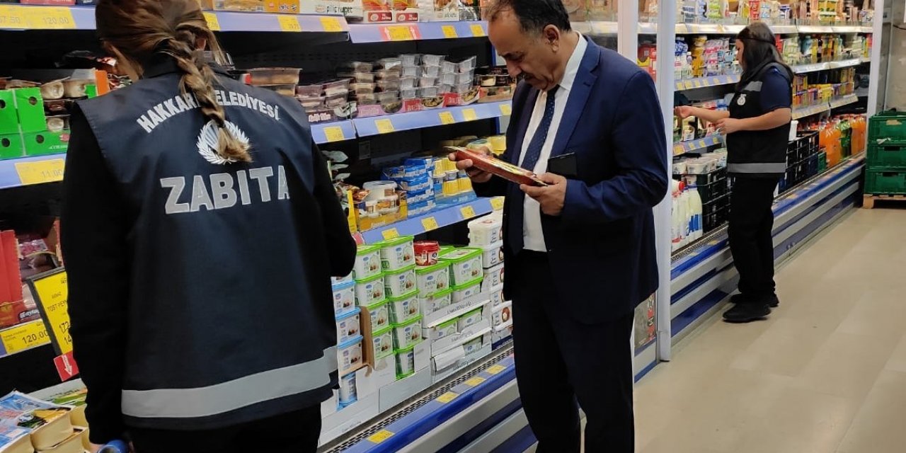 Hakkari zabıtası zincir marketleri mercek altına aldı