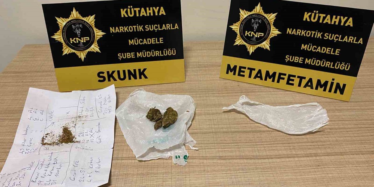 Kütahya’da durdurulan bir araçta uyuşturucu madde ele geçirildi